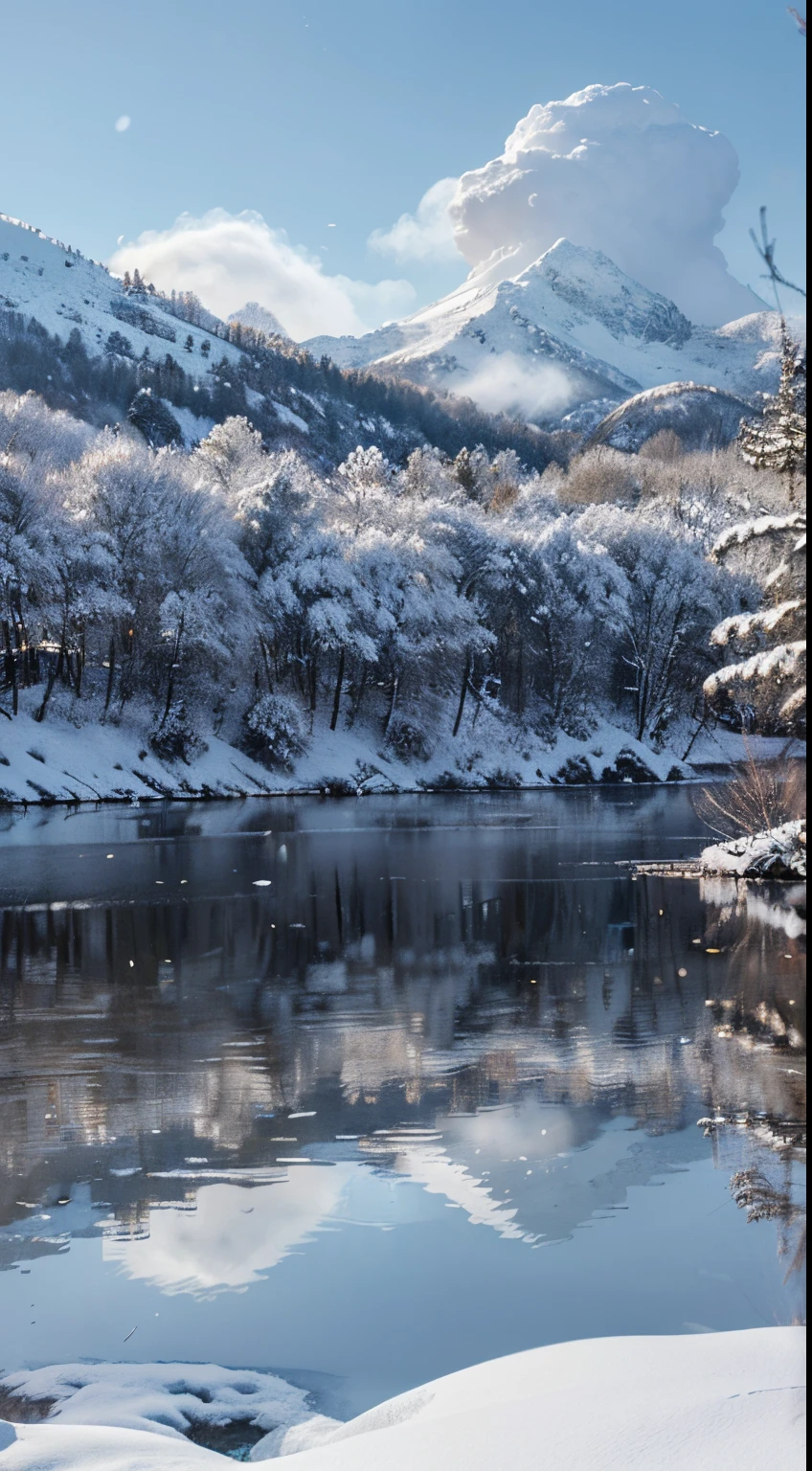 Use artificial intelligence to create high-quality images, Featuring advanced levels of detail and cinematic style. Imagine a snowy landscape,Soft snowflakes are falling one after another,Like a silver butterfly dancing in the silent air。The land was covered with snow,A piece of silver wrapped in plain,It's like entering a dream world。The branches are covered with crystal clear snow crystals,Like a delicate string of beads,When the breeze blows,Snowflakes fell,like dreamy powder。
The distant peaks are pale and steep against the backdrop of snow,It's like a huge ink painting。The lake is frozen,Snow spreads into a thin layer of white gauze on the lake,Like a quiet picture。The cabin in the distance looks warm and peaceful wrapped in snow,Cooking smoke rises,Integrated into this world of snow。
When night falls,The white snow reflects the moonlight,The earth is bright and clear。A faint light shines through the trees,As mysterious and peaceful as a fairyland。It's like time has stopped at this moment,People are immersed in the fairy-tale beauty of this snow。