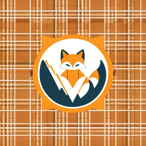 fox pattern、logo mark、A Japanese style
