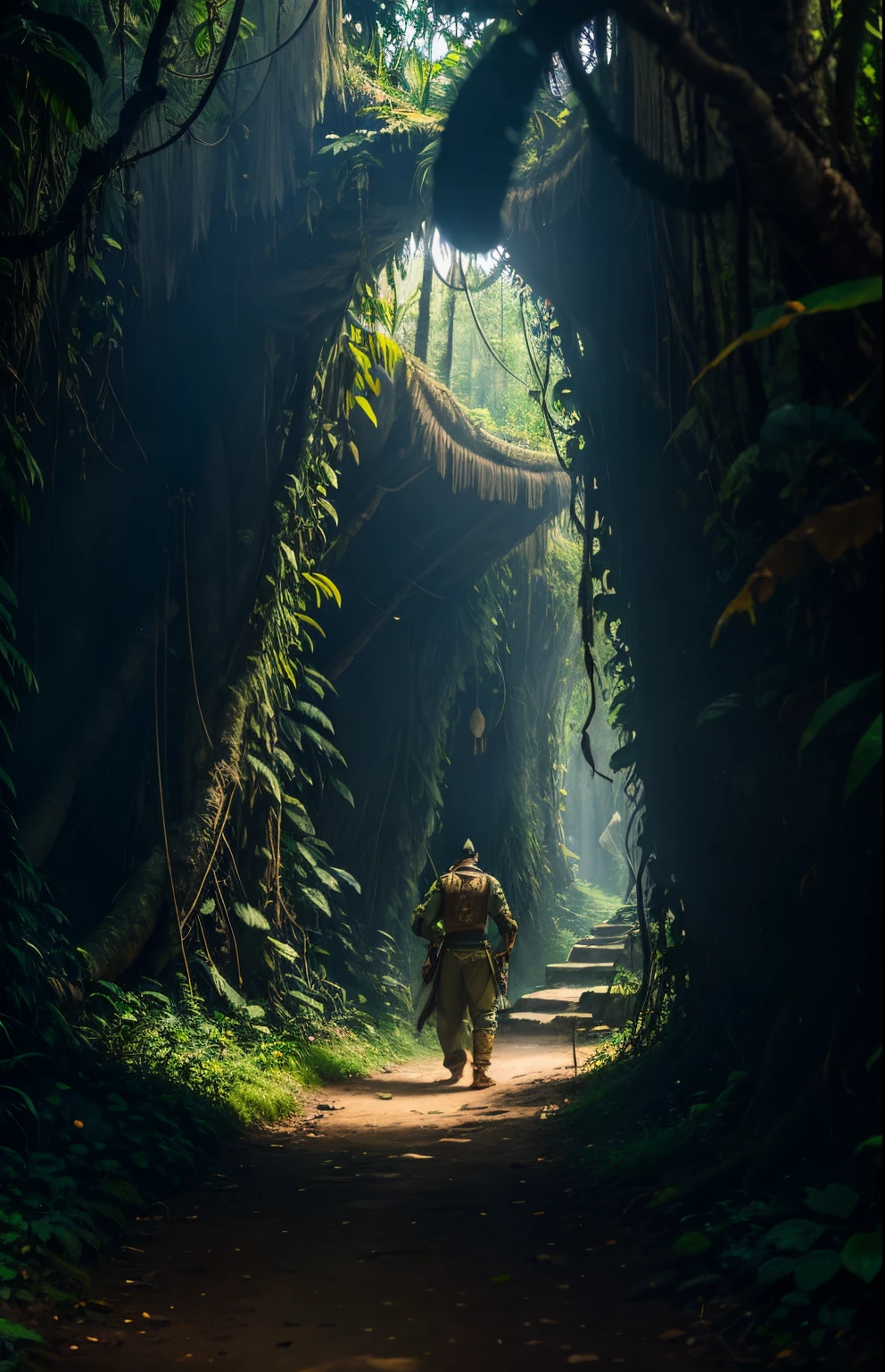 "Introduce the village setting with rumors about a hidden treasure in the jungle. Show how these whispers spark Rohan's curiosity."