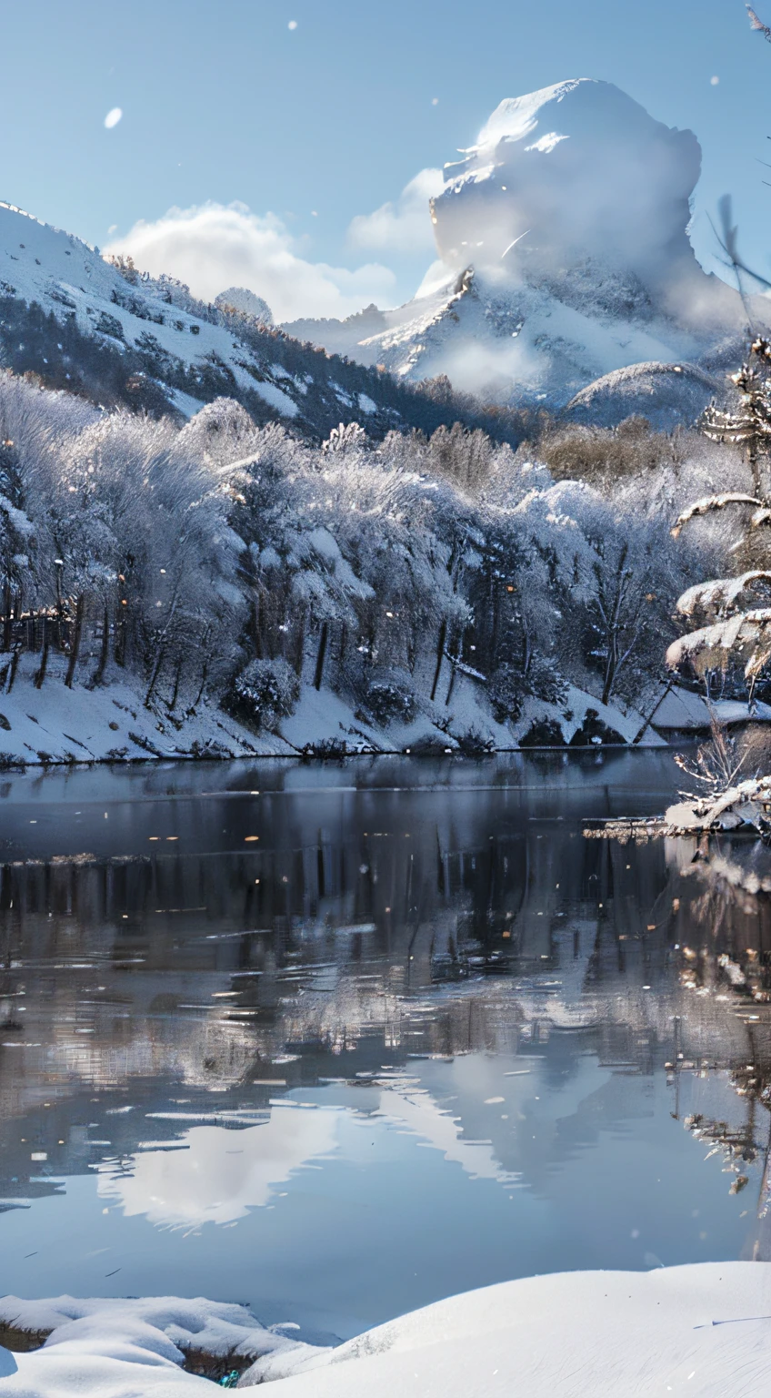 Use artificial intelligence to create high-quality images, Featuring advanced levels of detail and cinematic style. Imagine a snow scene,Soft snowflakes fall one after another,Like a silver butterfly dancing in the silent air。The ground is covered with snow,a piece of sterling silver,hori'tas'It's like entering a dream world。The branches are covered with crystal clear snow crystals,like a string of delicate beads,When the breeze blows,snowflakes falling,like a dreamy pink。
The distant peaks are pale and steep against the backdrop of white snow,Like a huge ink painting。The lake froze,Snow spreads into a thin layer of white gauze on the lake,like a quiet picture。The hut in the distance is wrapped in snow,looks warm and calm,Cooking smoke rises,Become a part of this ice and snow world。
When night falls,The white snow reflects the moonlight,The earth is bright and clear。Faint light shines through the trees,Mysterious and tranquil,It's like a fairyland。hori'Time seems to have stopped at this moment,People are immersed in the fairy-tale beauty of this snow。