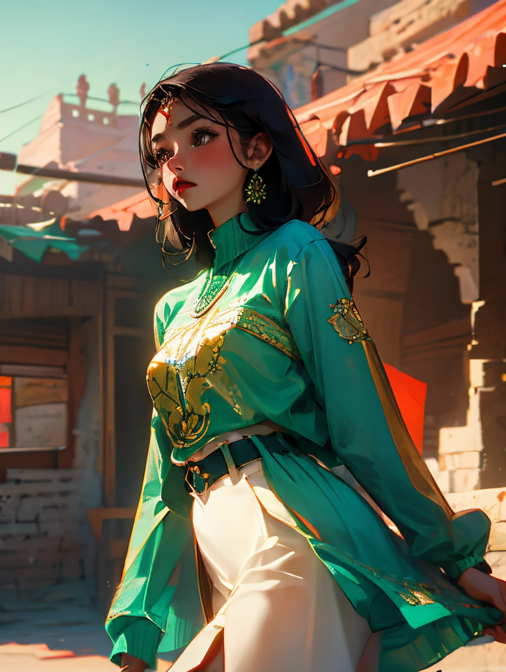 A girl in rajasthani traditional dress