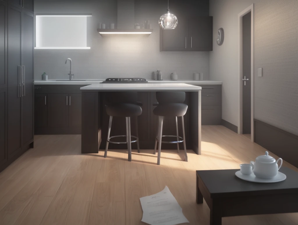 8k wallpaper, RAW photo, Photorealistic:1.25) ,( glossy side,, Best quality, Super high resolution, Dept C4D render,Less detail,interior arctic design