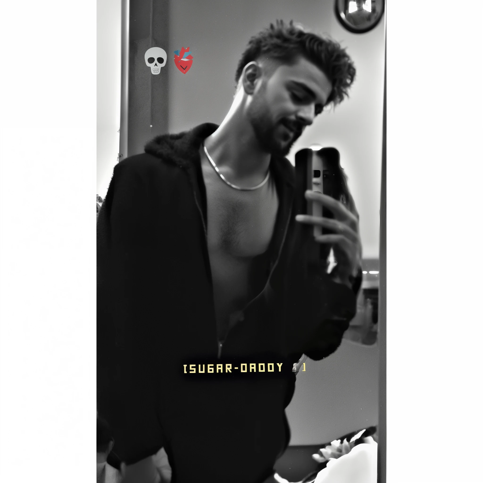 there is a man taking a selfie in a mirror, instagram picture, he is about 2 0 years old, he is about 20 years old, chaos nightmare ❄️ amour, taken in the early 2020s, he is about 2 5 years old, he is about 3 0 years old, he is about 30 years old, wearing spiky, snapchat photo