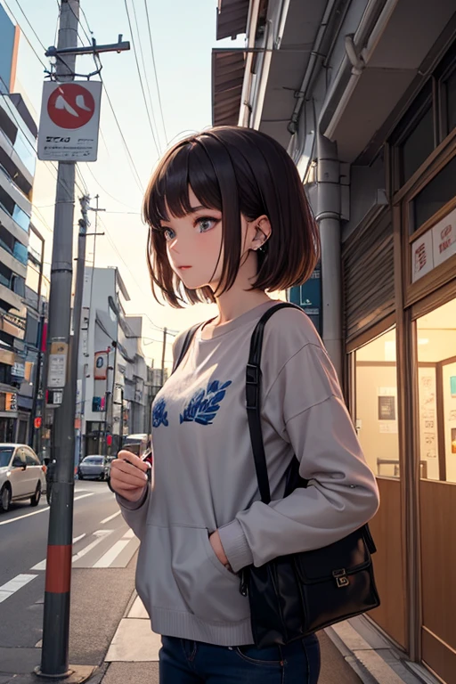 ((best quality)), ((Meisterwerk)), (Detailliert), Perfektes Gesicht
nature of human anime style scene tokyo traine ride romantic night ride kinda vibe running off with the love of your life studio ghibili feel type vibe drake type beat kinda thing. woman with bangs and blue piercing eyes. short brown hair with bangs. casual street hip hoppy style. shy coding girl-