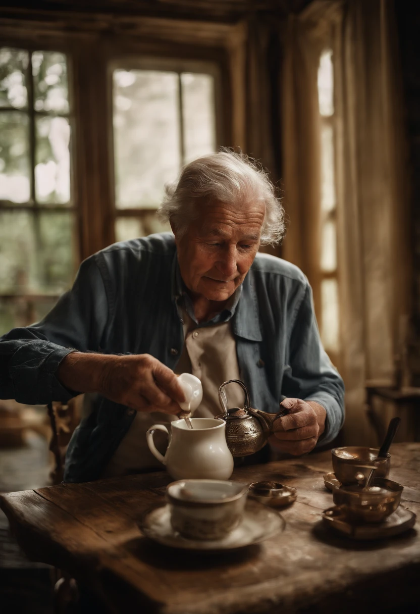 Grandpa made tea