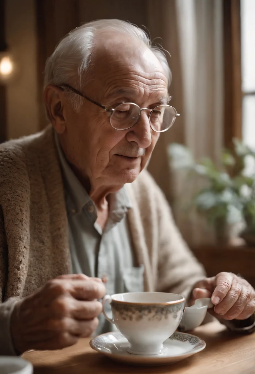 Grandpa made tea