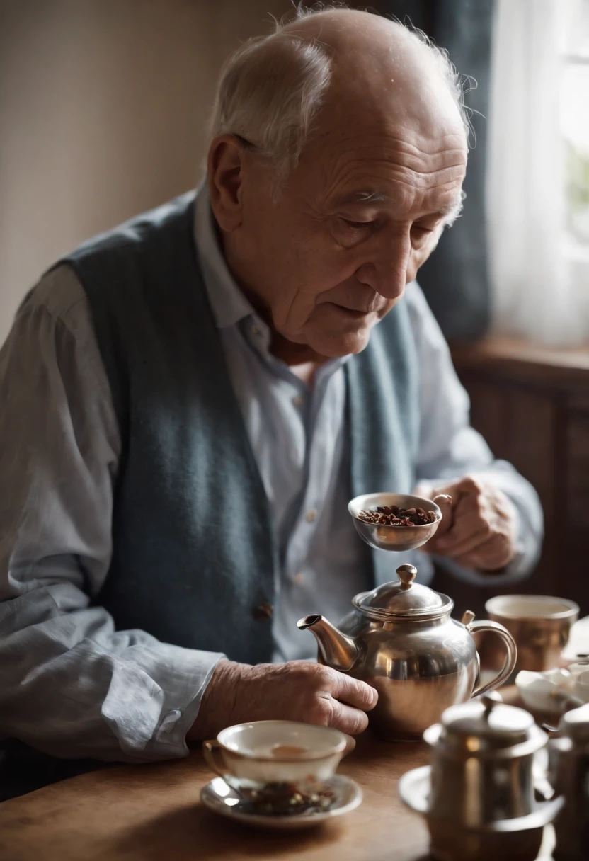 Grandpa made tea