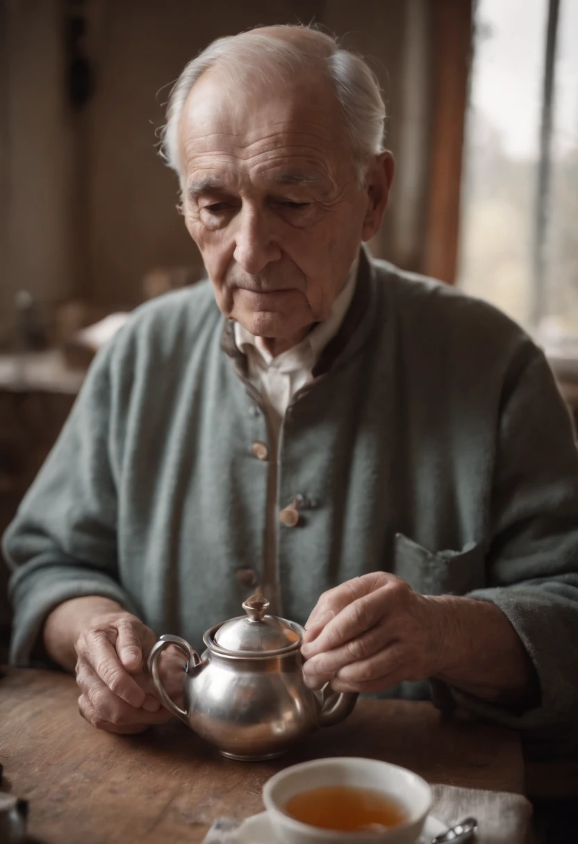 Grandpa made tea