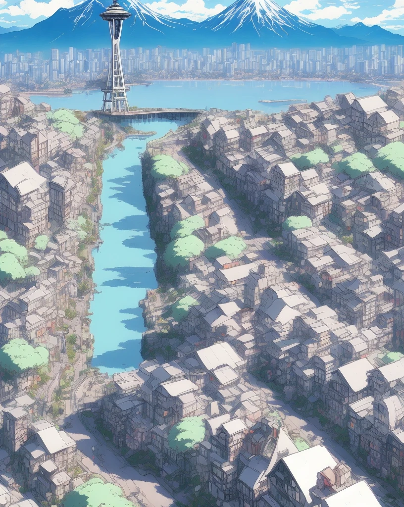 Seattle in studio ghibli