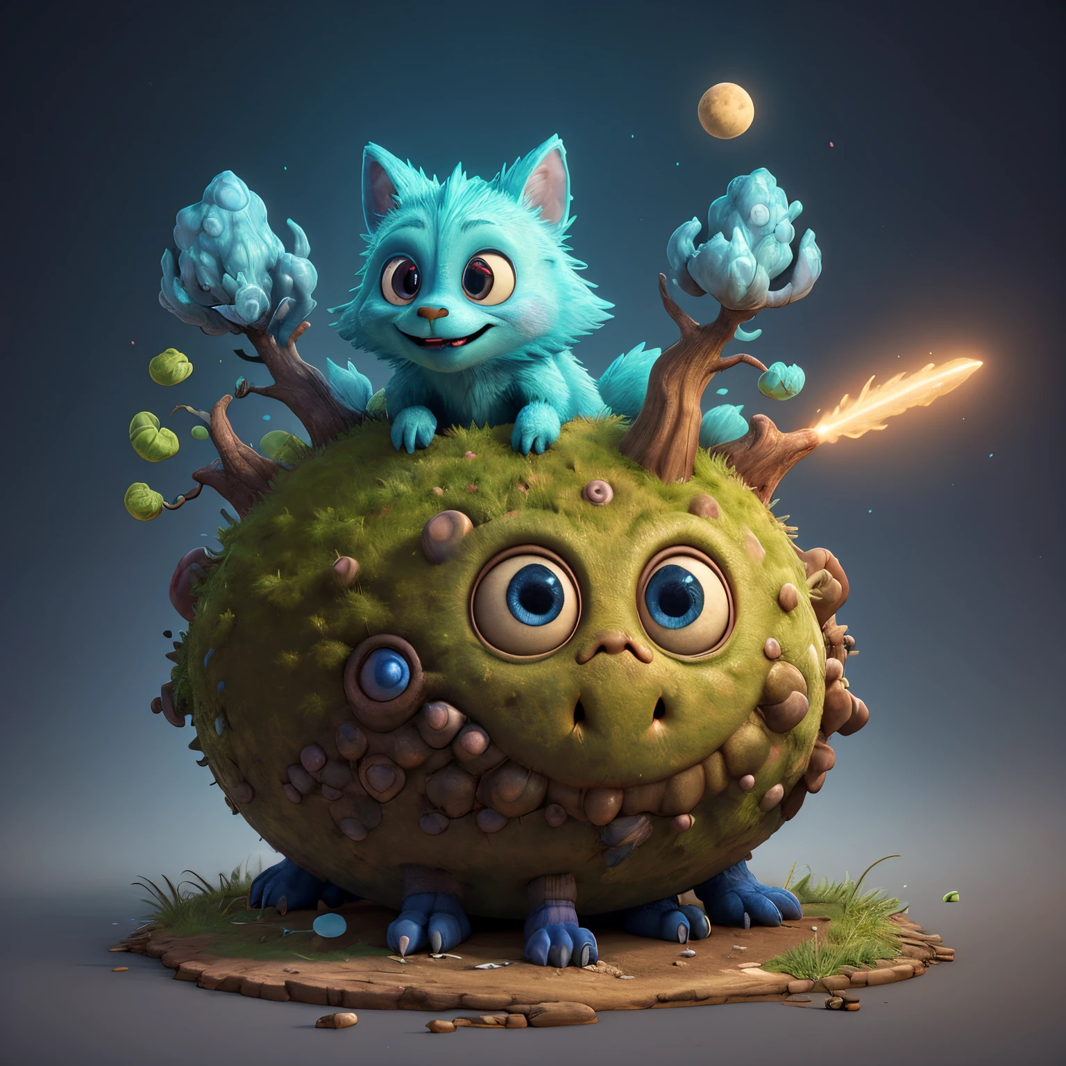 Magical Surrealism, whimsical surrealism, epic 3D illustrations, hyper-surreal, surreal 3D rendering, Hyper-realistic, Surreal, Mystical creature, hyper detailed fantasy character, Surrealist art, Beeple and Jeremy Ketner, Surreal digital illustrations, Surrealist and fantasy art, surreal + Detailed, surreal concept art, Magic Realism, whimsical art, Elven Character, Fantasy matte painting, cute 3d rendering, Beeple and Jeremy Ketner, Zbrush Contest Winner, Beautiful visualizations, beautiful render of a fairytale, inspired by Ron English, stylized 3d rendering, realistic fantasy rendering, cute detailed digital art