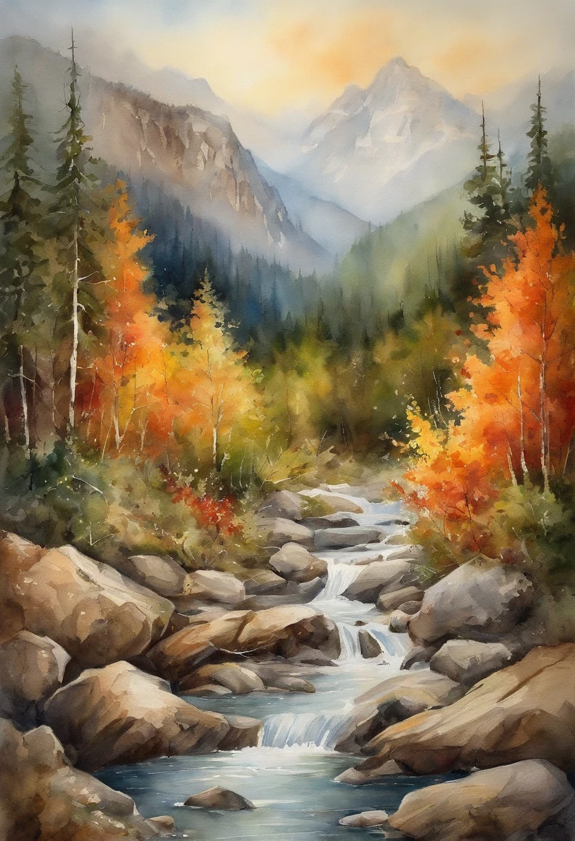 Mountain landscape, extremely detailed