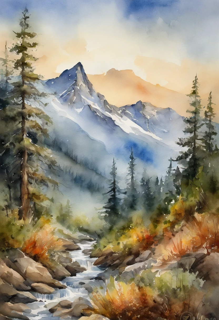 Mountain landscape, extremely detailed
