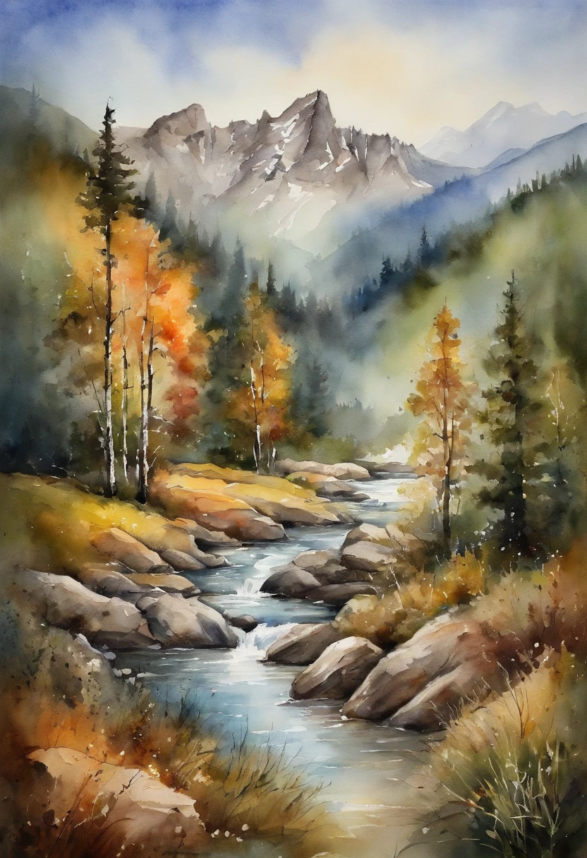 Mountain landscape, extremely detailed
