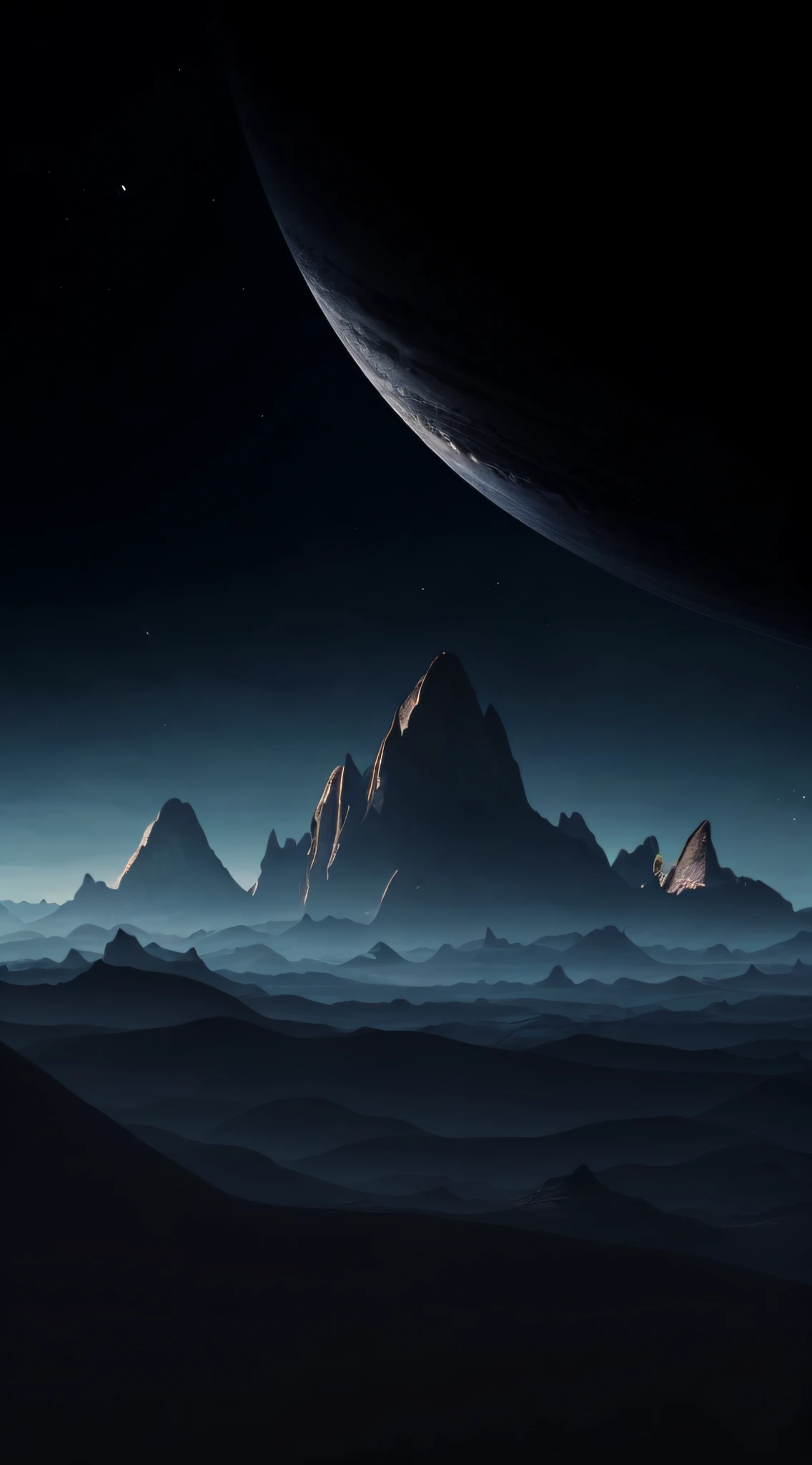 Planet view with mountains as background, strange scenery, Beautiful alien landscape, stunning alien landscape, Stunning alien landscapes, Extraterrestrial surface, Otherworldly landscapes, large planet in background, stunning alien landscape, Space landscape, alien mountains, planetarylandscape, another planet, Alien landscape, strange scenery, strange scenery, planetarylandscape