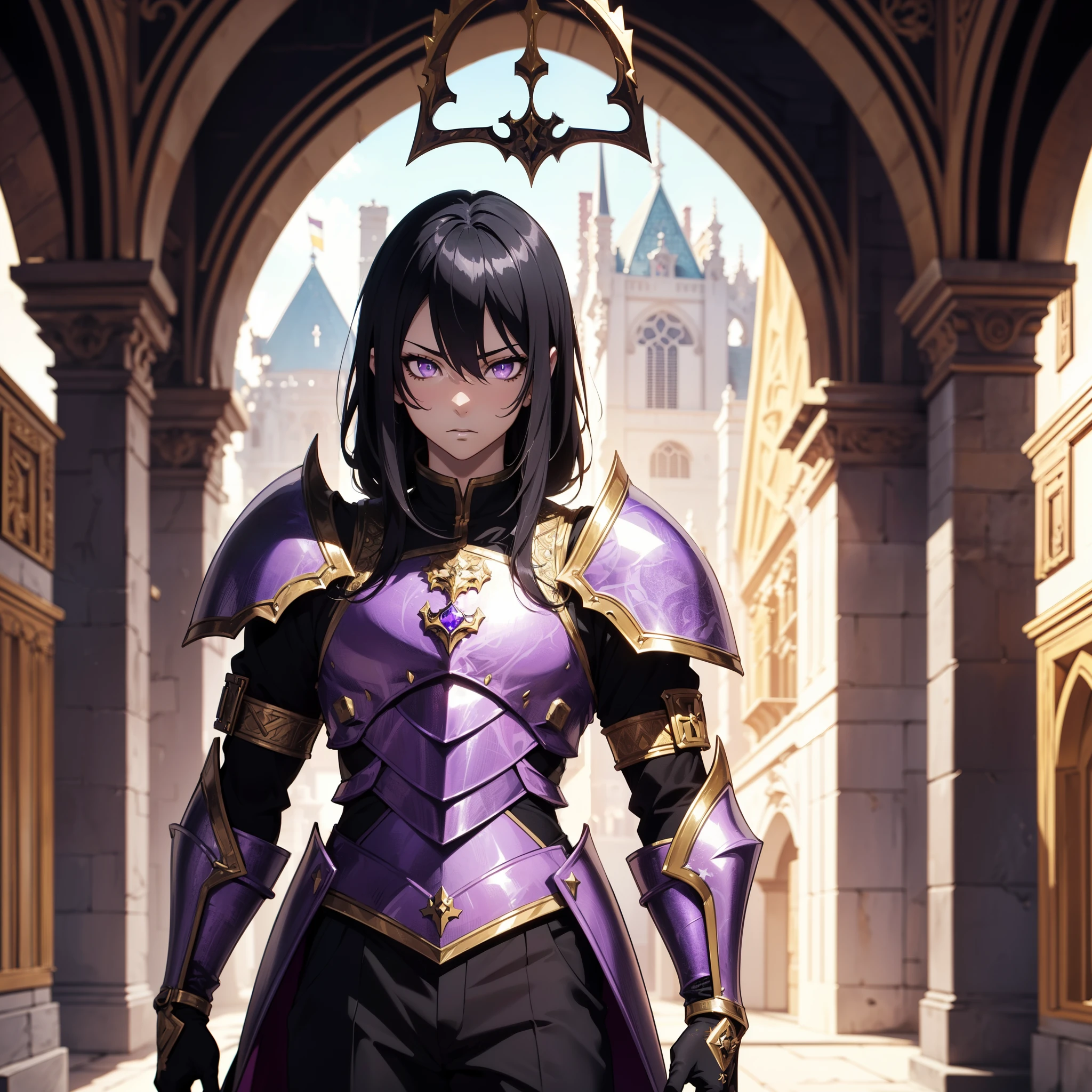 128K Ultra High Definition,
128K Ultra High Quality,
128K Ultra High Resolution,
Best Definition,
Best Quality,
Best Resolution,
Perfectly Detailed,
Perfectly Designed,
Extremely Detailed,
Extremely Designed,
Hyper Detailed,
Hyper Definition,
Hyper Quality,
Hyper Resolution,
Masterpiece,
(((Anime))),
Body Shot,
(((Boy))),
Handsome,
Muscular Body,
(((Black Mid Hair))),
(((Purple Eyes))),
(((Hyper Detailed & Perfectly Designed With Ultra High Quality Purple Warlord Armor))),
(((Inside Of Medieval Royal Palace Background Scenery))),