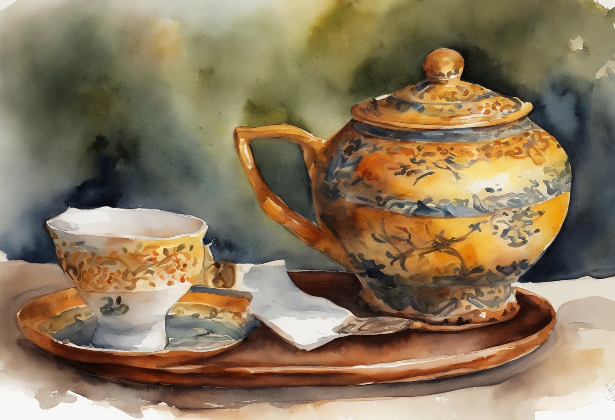 in the afternoon,eventide,Chinese Kung Fu tea,Chinese style clothes,without showing face,Close-up of the hand