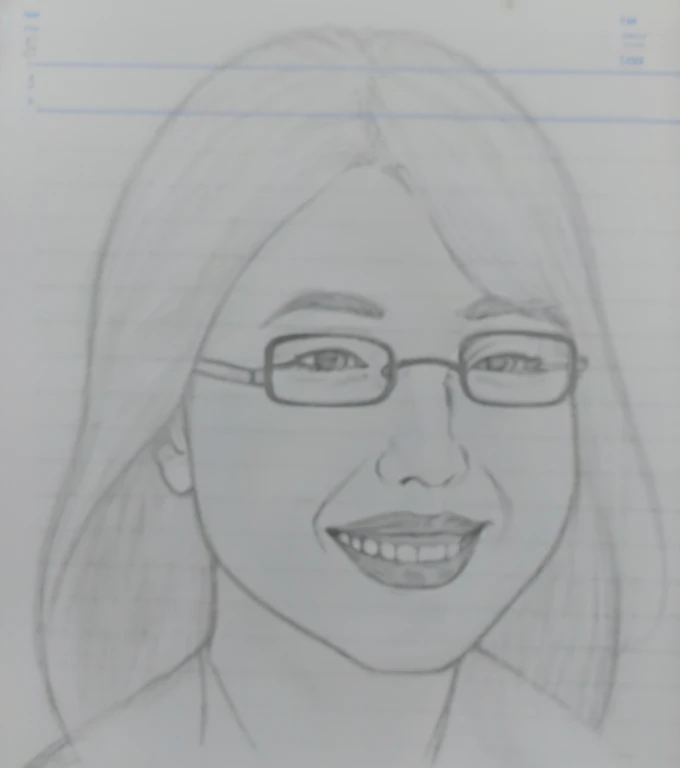 20 generation women beauty women、Wearing glasses、A smile、Remove the nozzle and carefully create the eyes....................,mouth and nose、Clarify the eyes、The outline of the face remains unchanged、