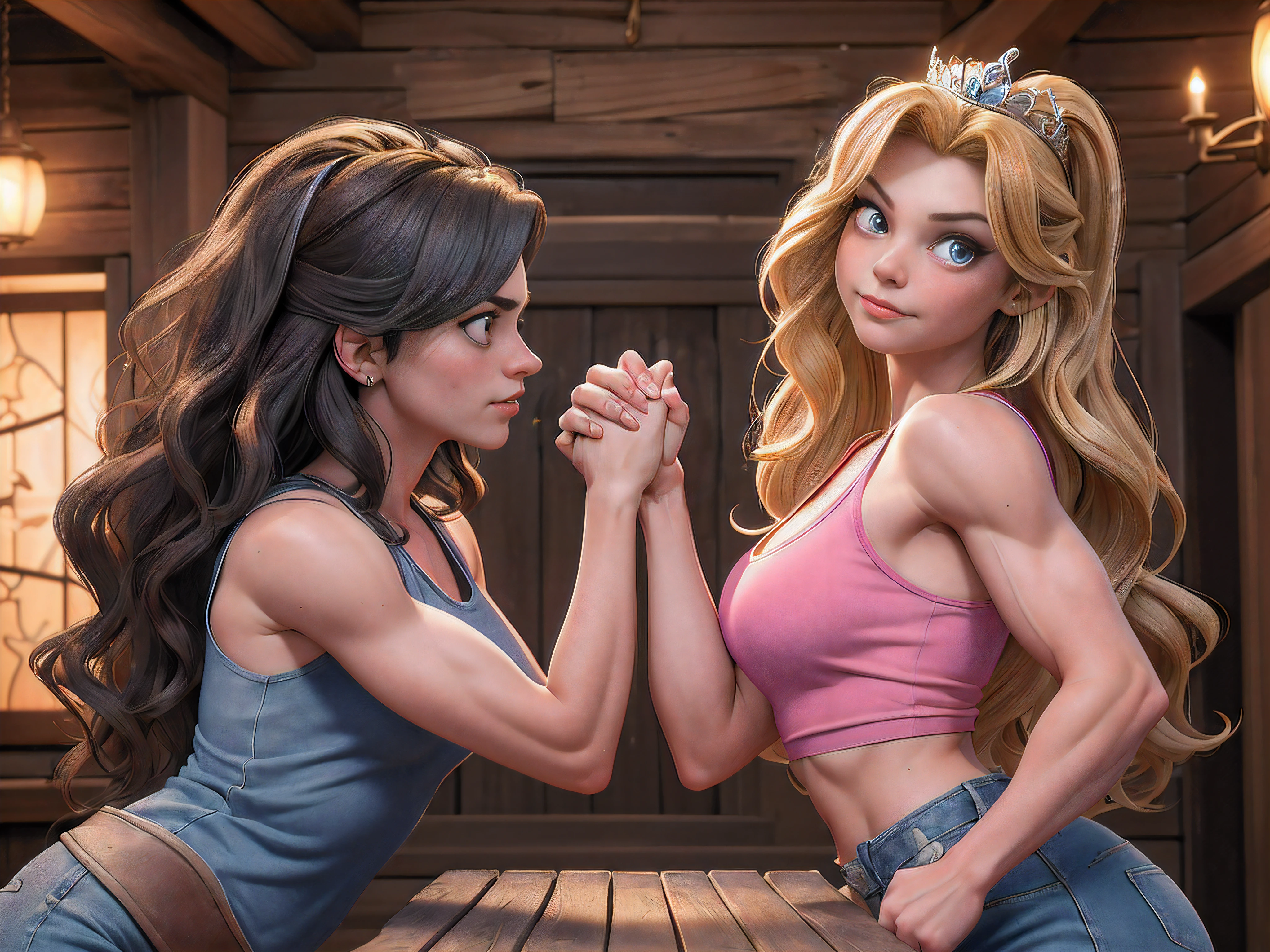 ( 2 muscular females huge breast) (1 boy big Dick) ( kissing whit females) ( hoy) (NSFW) ( not clothes)