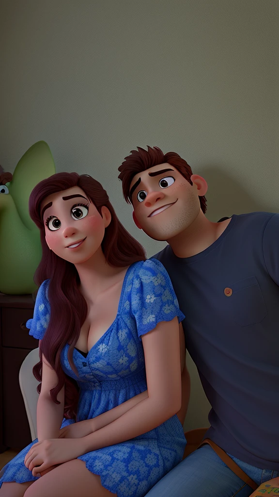 romantic couple, igual aos filmes Disney Pixar