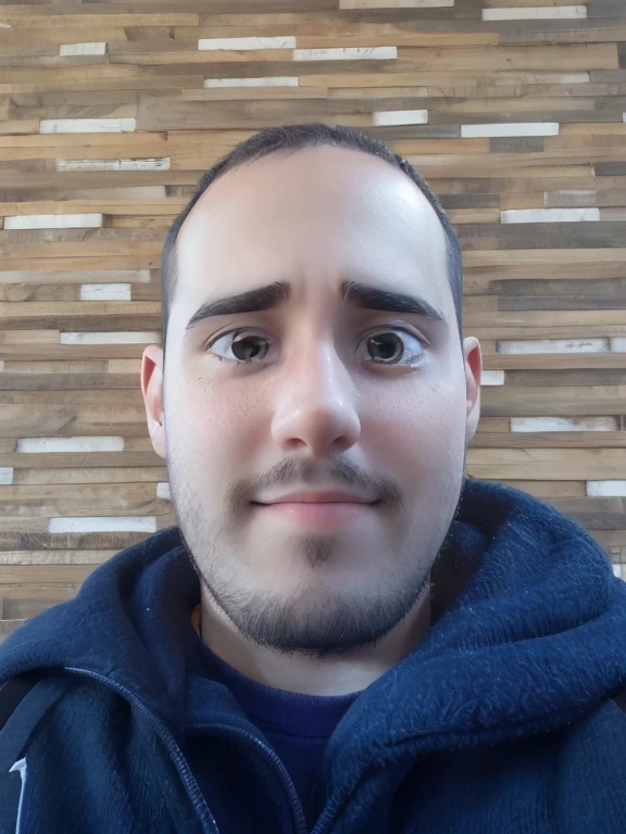 Young man looking at camera, joven en una selfie,con barba
