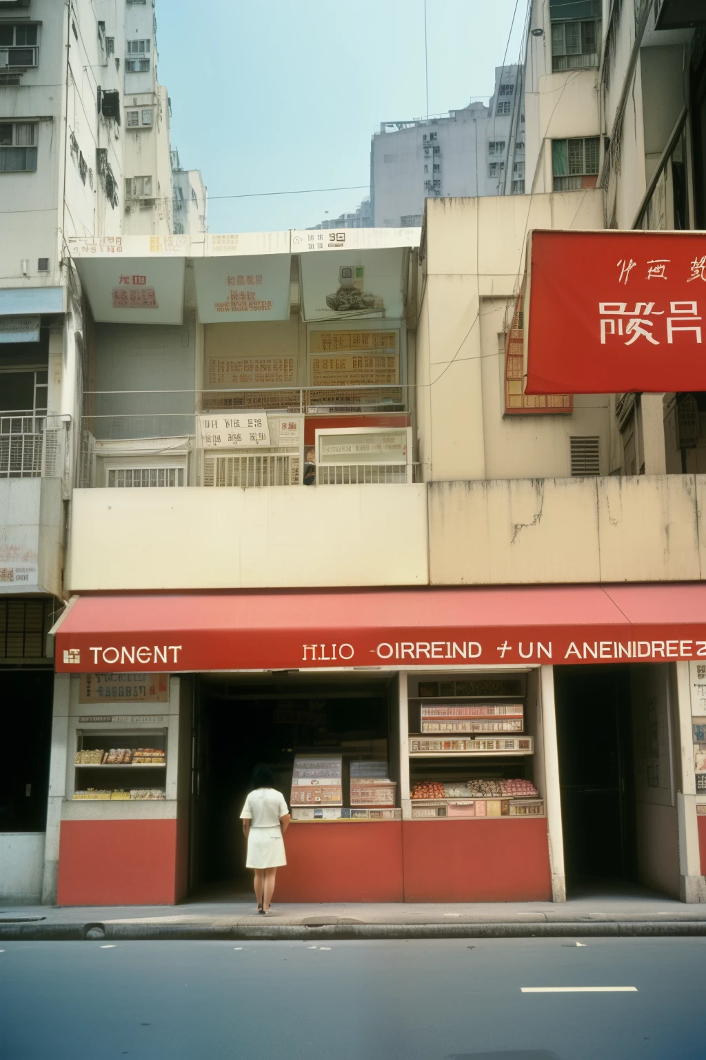 Scenes, hong kong, Seventies and eighties, Shops in old neighborhoods, phone photo, no customers, frontage