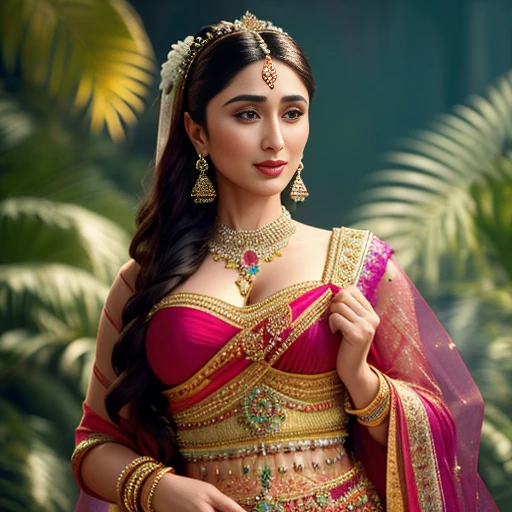Beautiful patterns, joyful expression, vivid, bright colors, jewels. By Margaret Keane, Kareena Kapoor is an Indian actress, vintage Disney, Kandinsky, Fragonard. Unreal engine, 4k resolution, perfect composition, sharp focus, smooth, delicate details., trending on artstation, sharp focus, studio photo, intricate details, highly detailed, by greg rutkowski