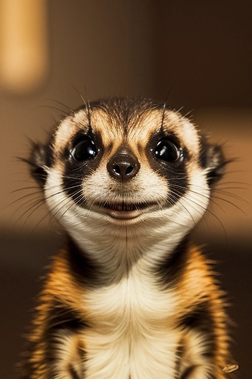 (masterpiece、top-quality)smiling meerkat、stare、realisitic、kawaii、artistic、icons