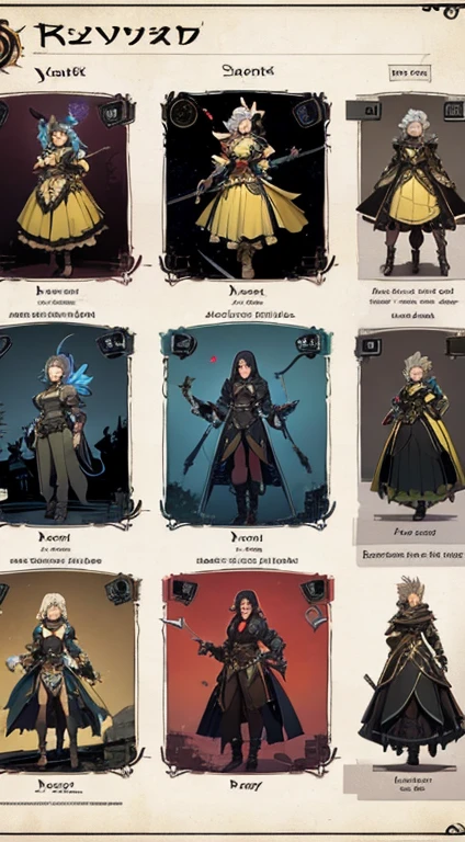 Tarot cards、Major Arcana、Positive attitude、All 22 maps、22 divisions、Masterpiece、realisitic, Beast Girl（（character concept art）），((Character design sheet、Same Role、facade、side face、on back))Character cover for Maple Story，Video game character design，Video game character design，expert high detail concept art，metal slug concept art，Interesting character design，inspiration，woman's, snake hybrid, yuan ti, Snake Eyes
