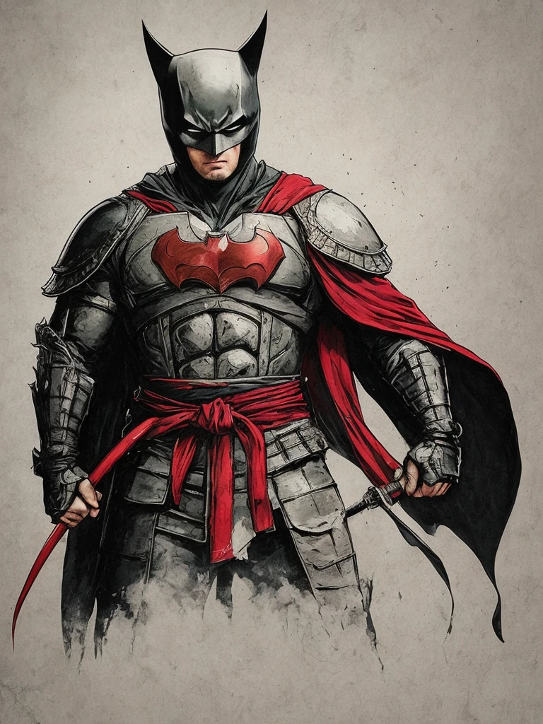 a samurai batman in malaysia, with nolan style