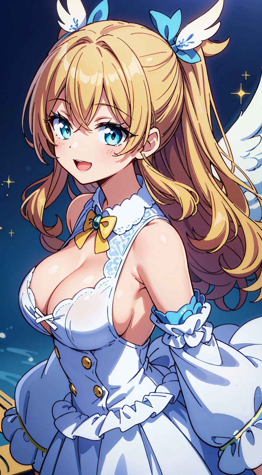 (Cute illustration:1,2),(Absurd realistic structure details),(High resolution complex and detailed text quality),(High-resolution microstructure、High poly 3 boobs boobs boobs boobs boobs boobs boobs boobs D rendering correction),Methods of geometry,Careful explanatory anatomy, 

BREAK,



1 beautiful girl, girl with, (Cute:1.5),(Chibi:0.5),(kawaii:2.0),(Lori:2.0),(12 year old girl),(bulging chest, well-shaped tops, cleavage:1.65),(Ahoge, half updo,Blonde hair, blue bow, (green colored eyes,Sparkling eyes ),eyebrows visible through hair,side locks,Parted bangs,Long hair, Hair Flower, Hair Ornament, Curly hair,Bow:1.4),:D,(Angel,White feathers, one white winged, Angel wings,Spread wings, Glowing wings),pitt \(Kid Icarus\),gleaming skin, Clear skin, shining beautiful skin, Open mouth,Smile, Solo, tusk, Upper teeth,(long eyelashes, Double eyelids:1.2),Solo,gleaming skin, Clear skin, Beautiful skin,(best quality face),(Top quality glowing eyes),(The best smile, Elegant smile,:1.45),  BREAK (Princess), (((Elegant))), goddess like,Golden lingerie, Gorgeous panties, Long gloves,Naughty makeup BREAK,(early evening),is standing, From  above, high - angle view, White table, tea cup, urgent, golden gift box, Winters,Waterfall,depth of fields,

 BREAK,wakame,wakame,wakame,(Dynamic Angle:1.4), 

BREAK,(Blurry background:1.3),(absurderes, hight resolution, Super Detail Art),cel shading,Clear Color, Lonely optical effect, Beautiful pictures, Bright glow, mystic atmosphere,(Close-up of girl:1.1), Mystical light particle effect,manga influence, clean line drawings,