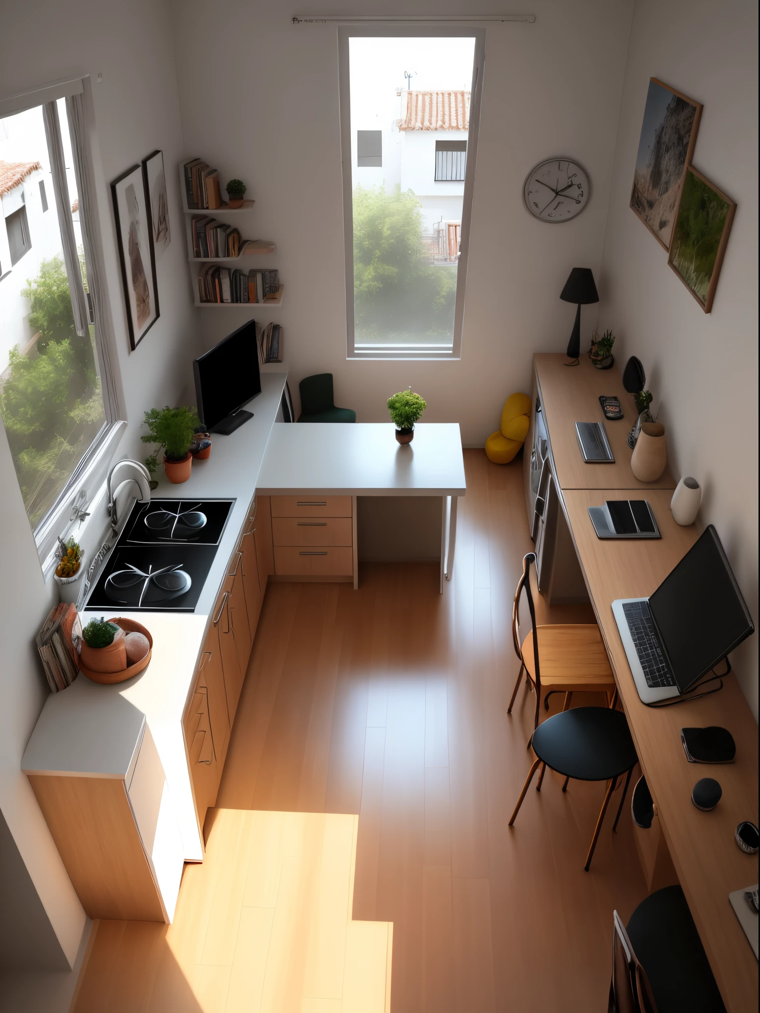Vista inspiradora de casa moderna