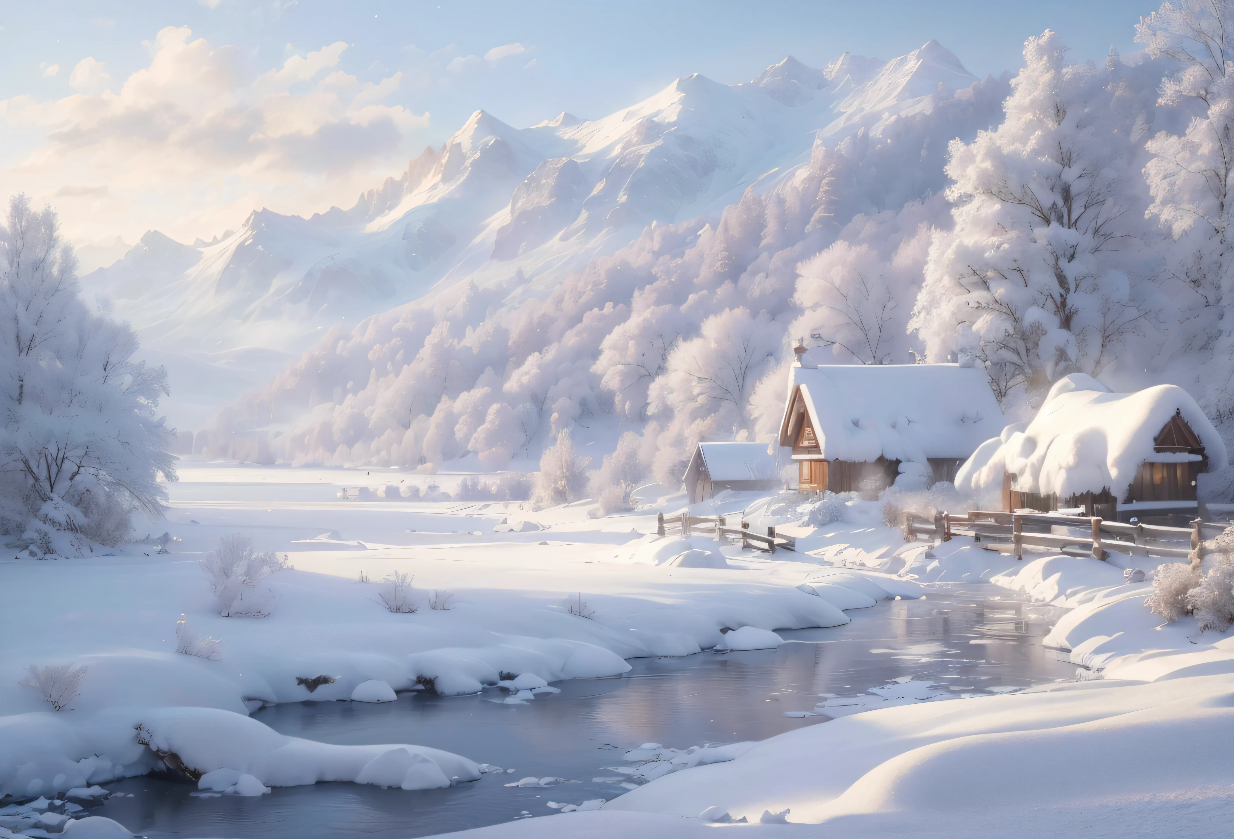 best quality,ultra-detailed,snowy landscape,crisp winter scene,gleaming white snow,sparkling snowflakes,cold winter air,frost-covered trees,quiet solitude,nature's winter wonderland,serene beauty,winter magic,soft snow blankets,icy branches,glistening icicles,magical snowfall,peaceful stillness,frozen footprints,playful snowball fights,warm cozy clothes,rosy cheeks,steaming breath,valley covered in snow,pristine winter scenery,powdery snow,blizzard conditions,pure white landscape,winter silence,icy wonderland,crunching footsteps,frozen lake,sparkling frost,winter nostalgia,tranquil snowy mountains,winter cold,clear blue sky,gentle snowfall,icy beauty,majestic snow-capped peaks,crystal clear air.