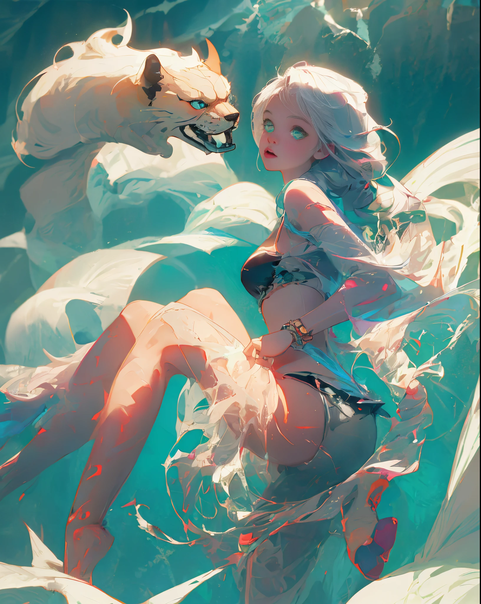 Elsa und Anna von Frozen im Bikini und Nike pro