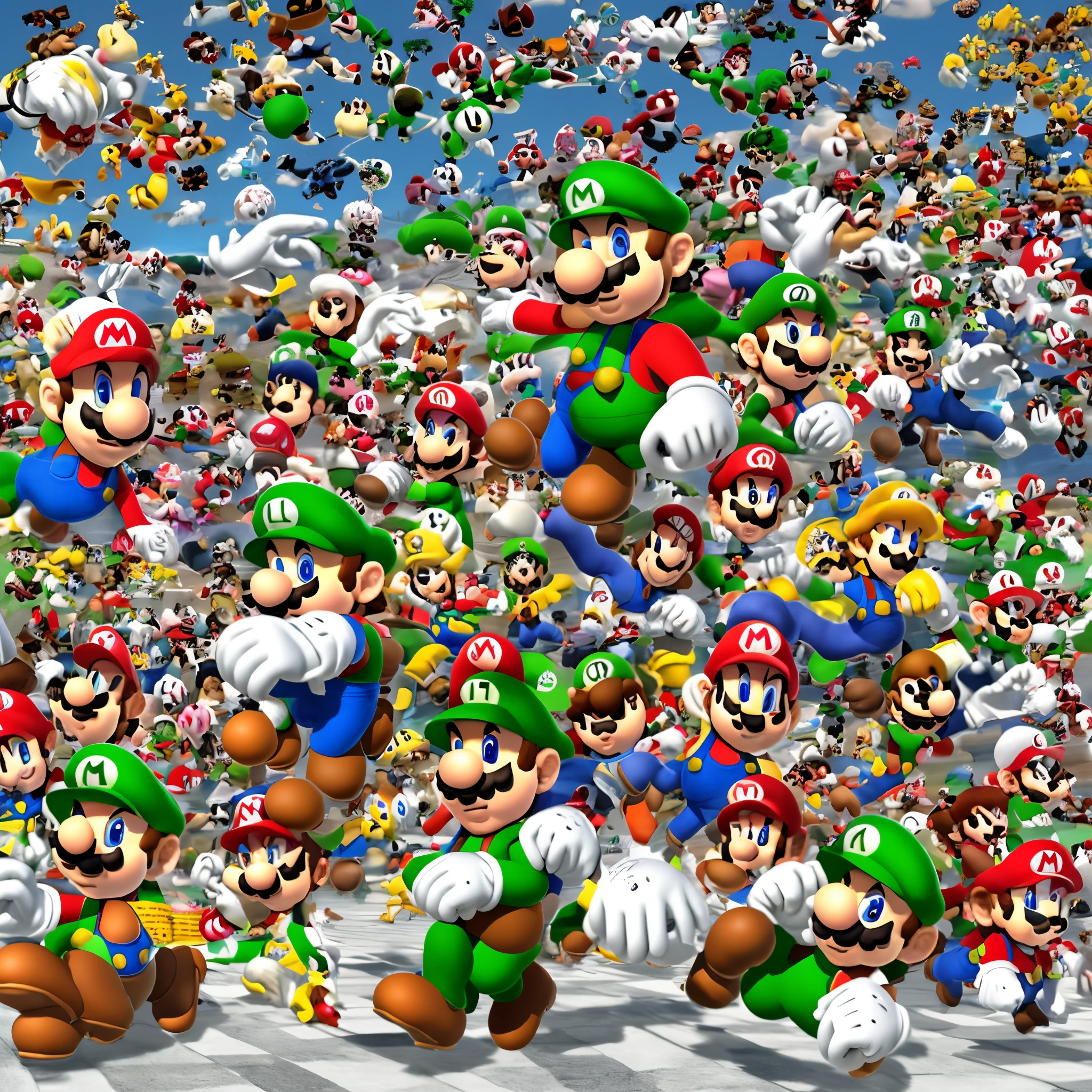 Crie um papel de parede em 3 D do Mario bros