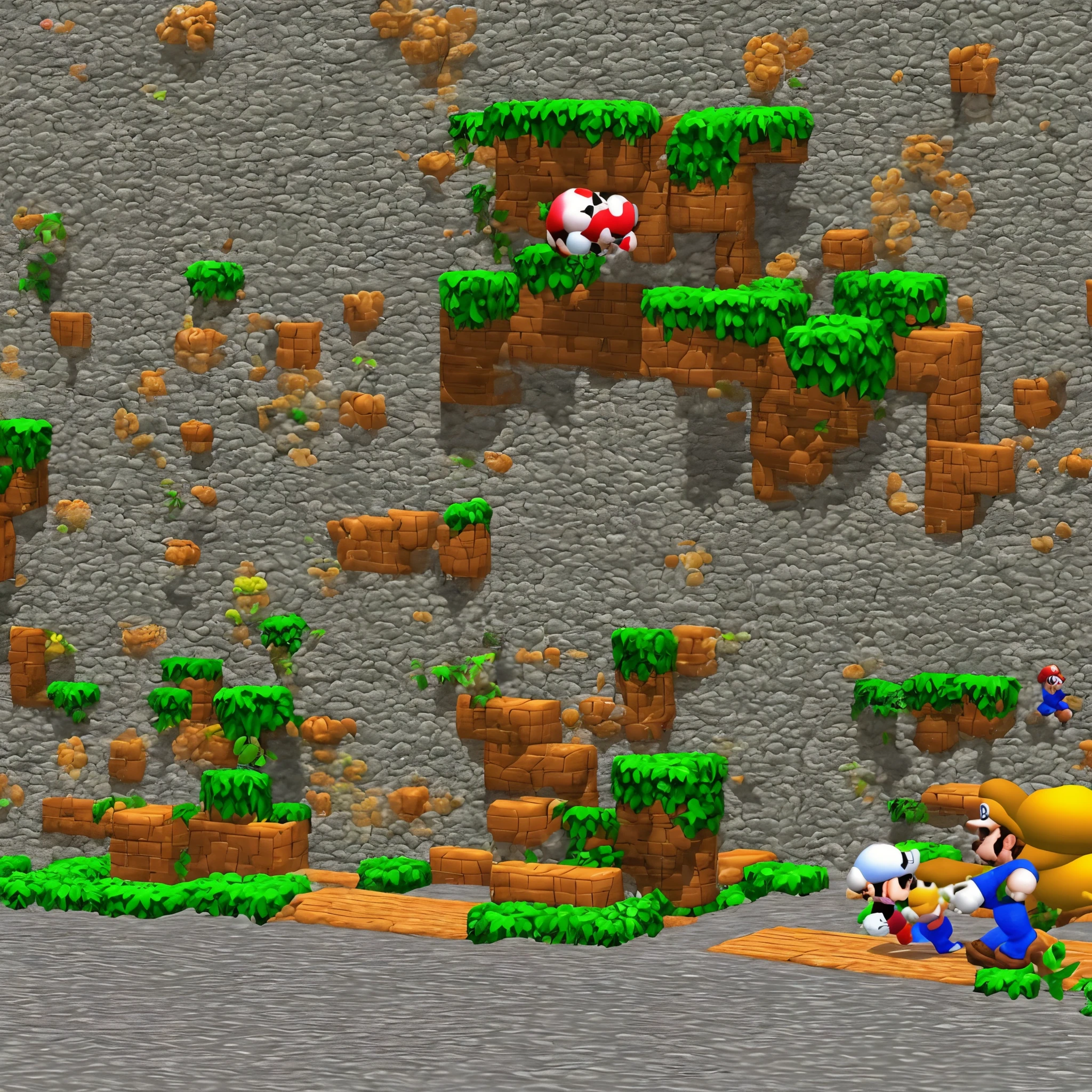 Crie um papel de parede em 3 D do Mario bros