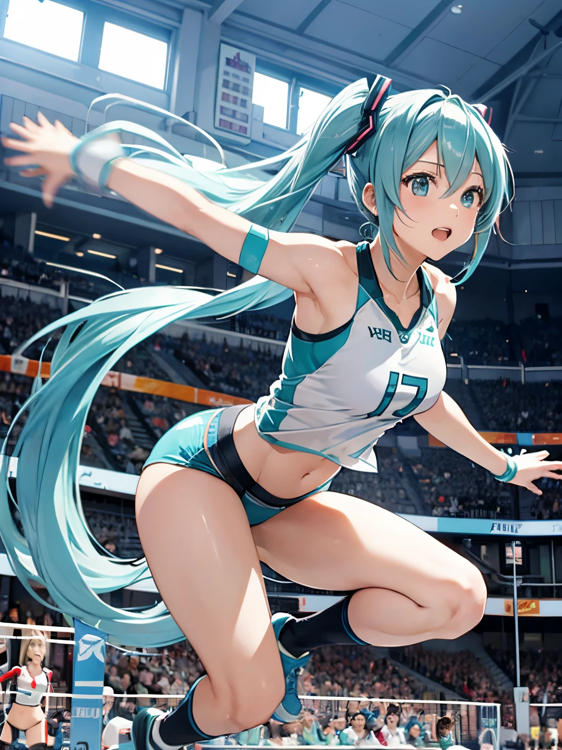 Hatsune Future Gymnastics,It's lovely,Sportswear transparent,Dew small legs