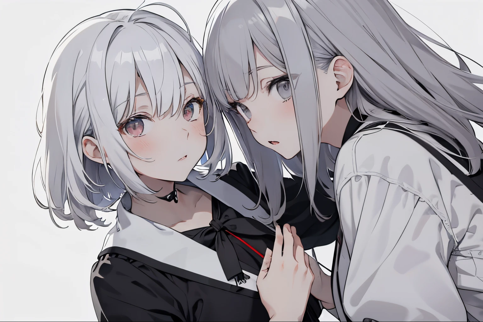 A lovesick girl with white hair