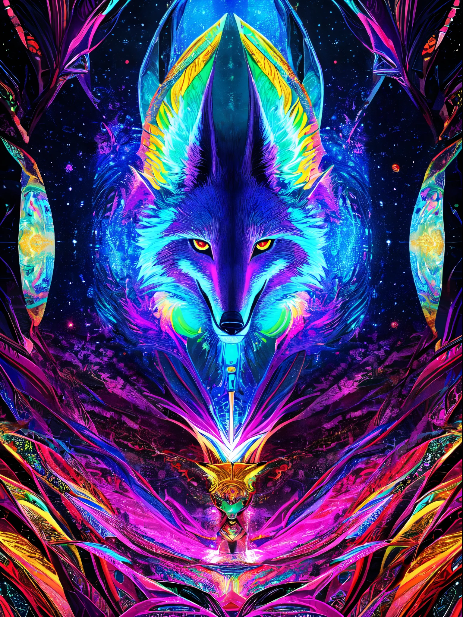 Mindblowing Art " yiff sexy fox furry in a psychedelic and surreal world, ultra-detailed, with vibrant colors and lighting effects, creating a masterpiece with 8k and 4k resolution. sexy furry fox is depicted with intricate details, merging with the surroundings seamlessly. The artwork showcases sexy wolf furry under the influence of LSD, where space and time lose their boundaries. The scene exudes a sense of otherworldly beauty and mystique, combining the ancient Egyptian deity with a contemporary psychedelic aesthetic, creating a visually stunning and mind-altering experience."