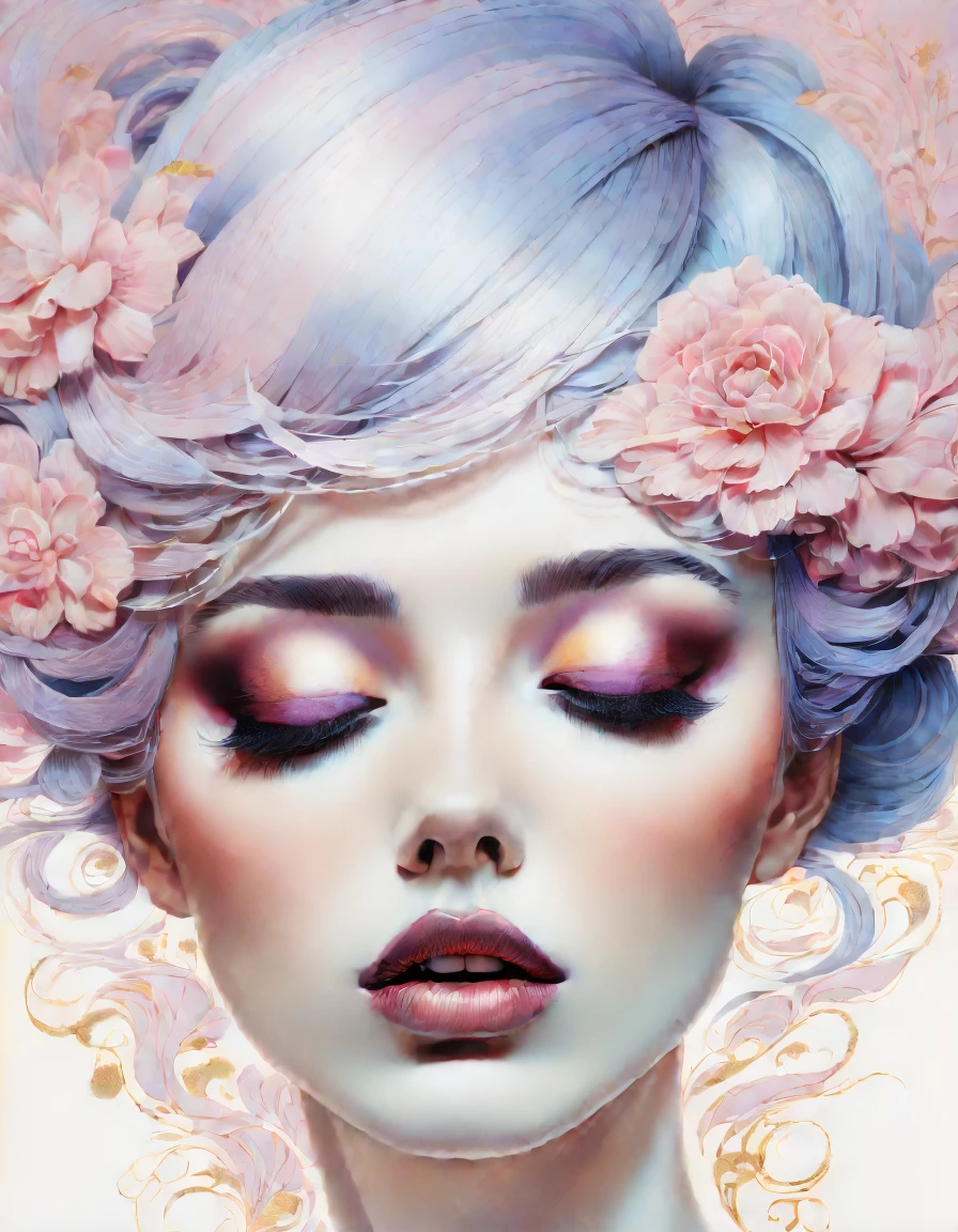 chiaroscuro technique on sensual illustration of an elegant , pastel ,silky eerie, matte painting, by Hannah Dale, by Harumi Hironaka, extremely soft colors, vibrant, pastel, highly detailed, digital artwork, high contrast, dramatic, refined, tonal, golden ratio