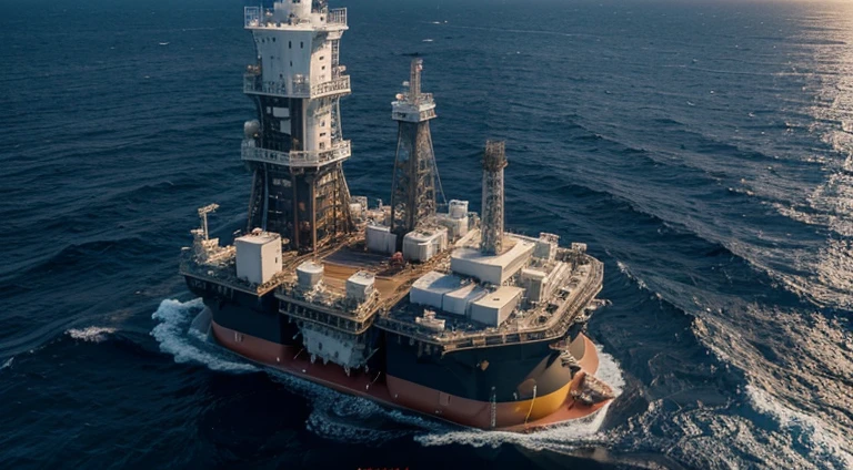 offshore oil and gas platform,tamanho de thumbnail,realistica,4k
