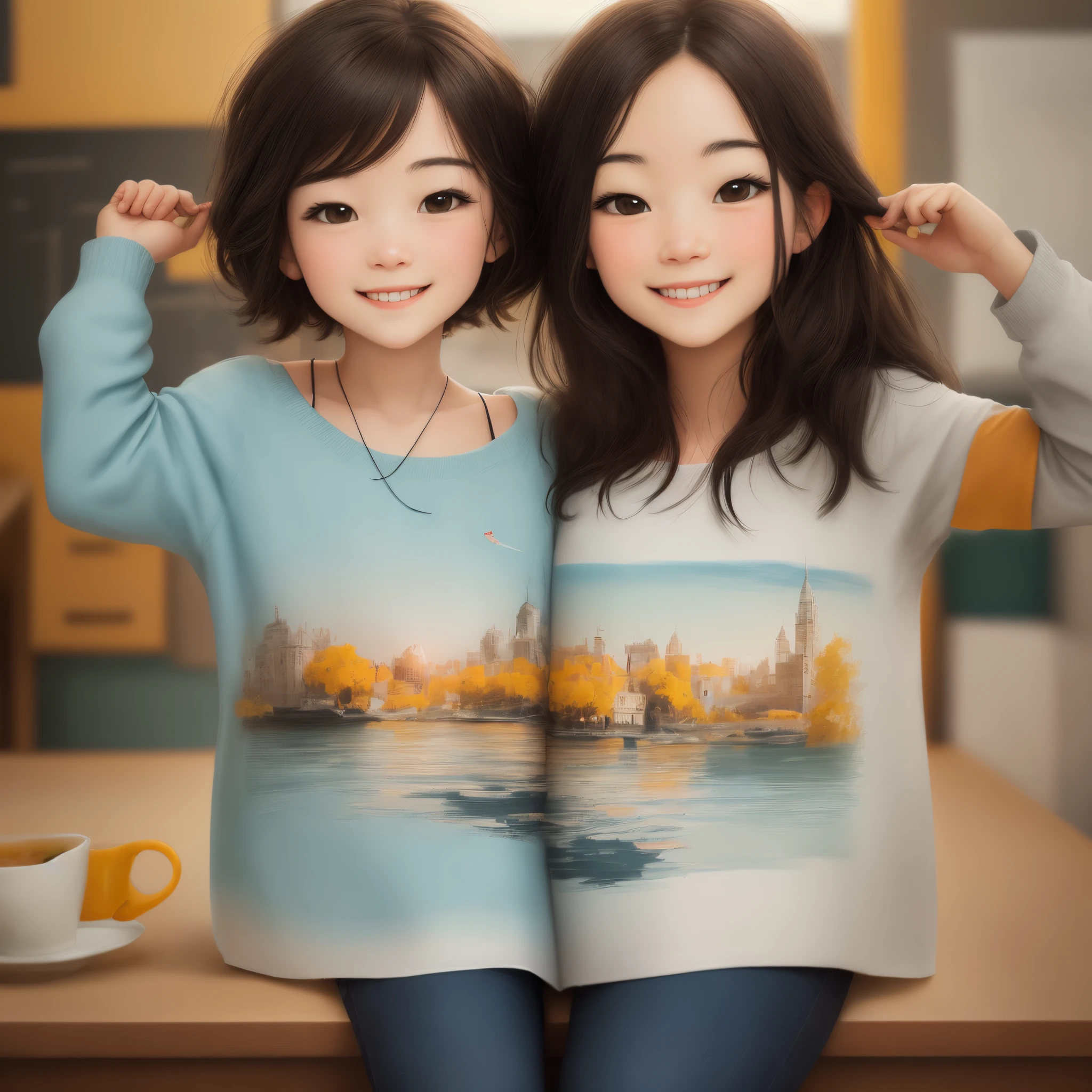 Portrait of a positive thinking expert girl