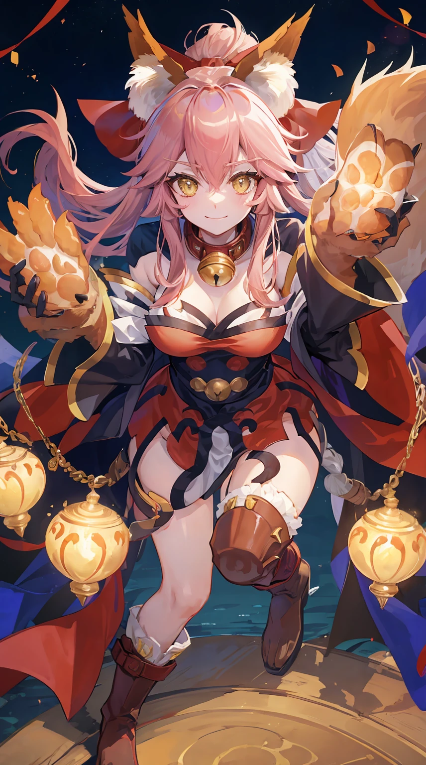 [FGO],(tamamo cat),Best quality, solo,smile at viewr,cat’s foot boots,cat hands