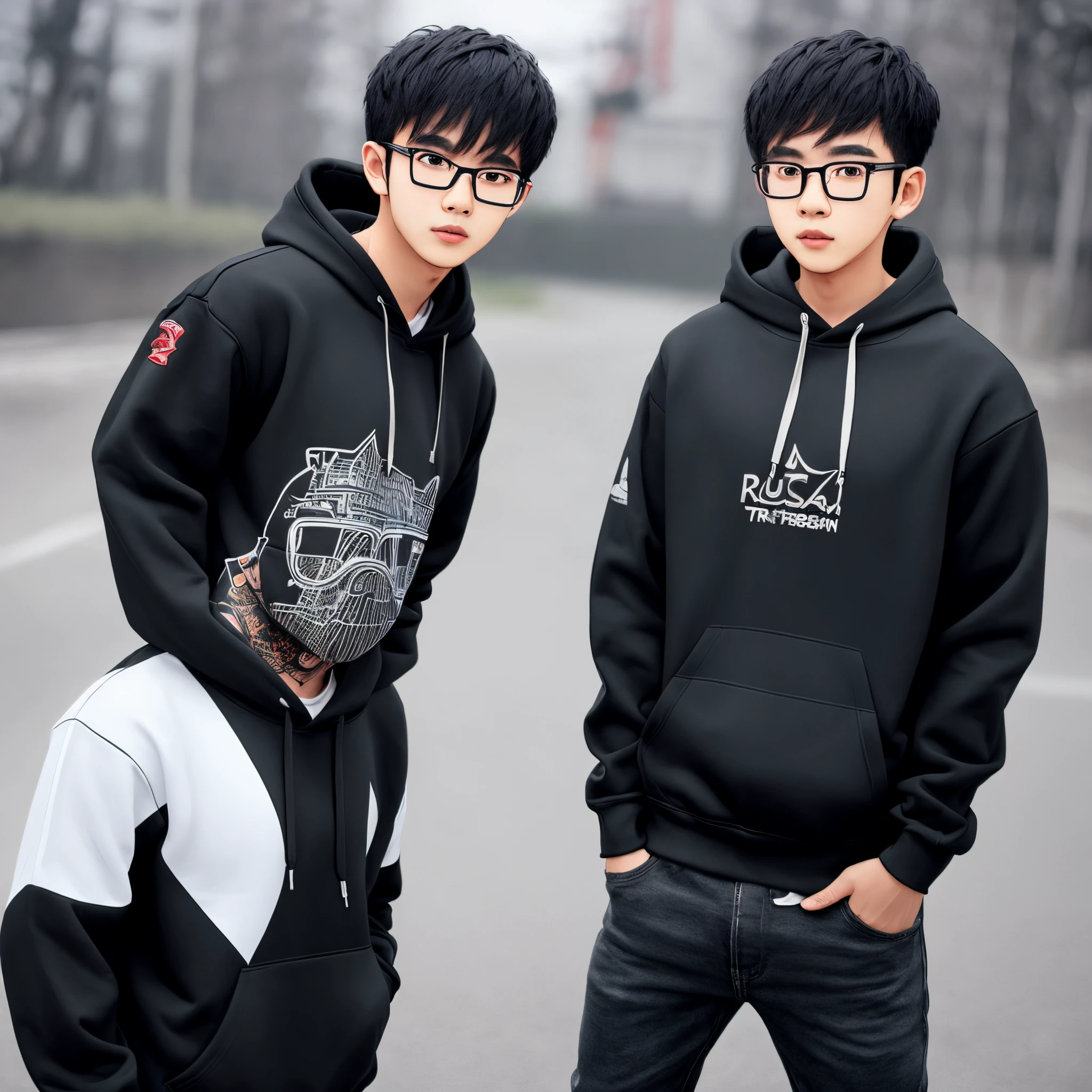 A boy 3d wear hoodie black pop up name AREP with black glasses, and Nissan Skyline GTR R34