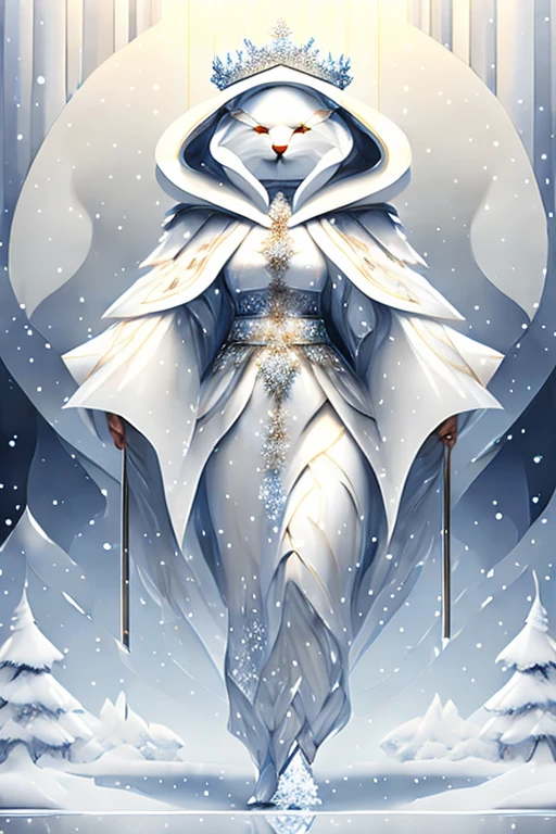 accurate drawing, snow blizzard snowstorm aura, female body, sunlight, shaved open pubis, haircut white hairs, a lot of snowflakes, in the snow ice crystalls, super detailed, anatomically correct, masterpiece symmetrical composition, face perfect cute woman sweet beautifull, wearing white fur cloak, thick white vapor fog smoke clouds wind, white skin, bright pink cheek blush, front view, fullbody, snowflakes crown, wearing crystal transparent