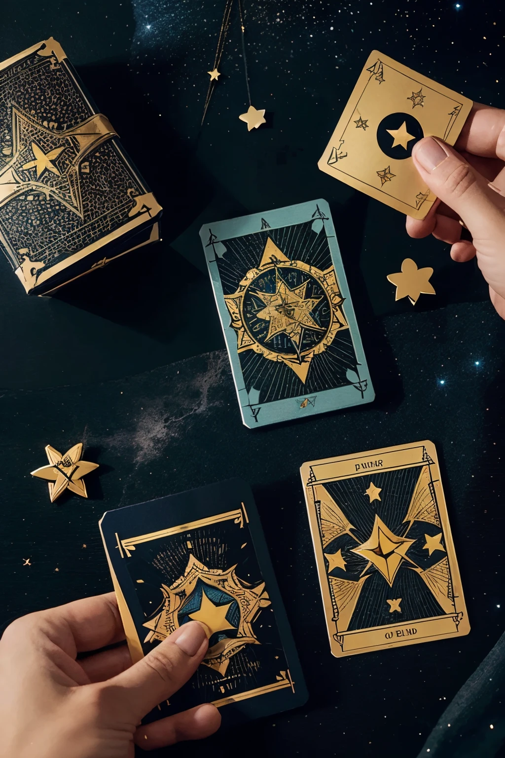 cartas de tarot melhor qualidade fundo as estrelas