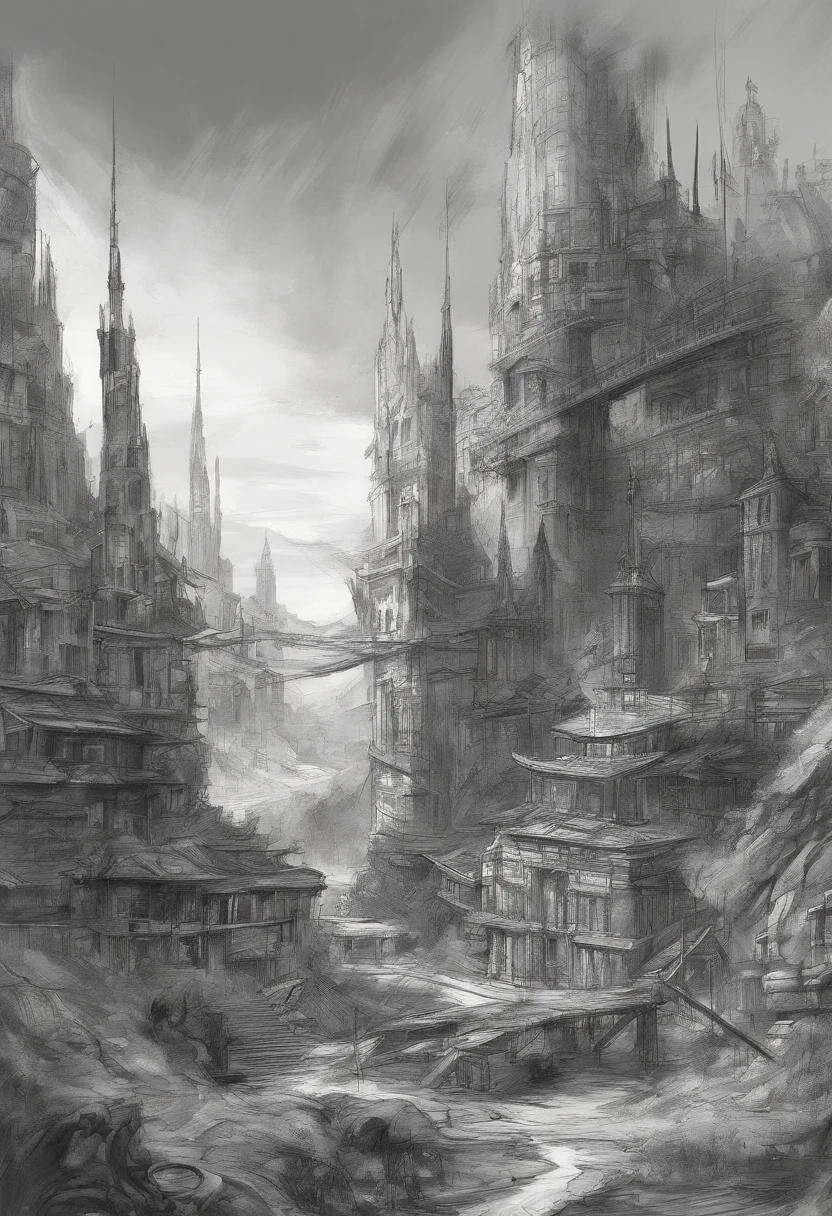 charcoal sketch, extremely detailed