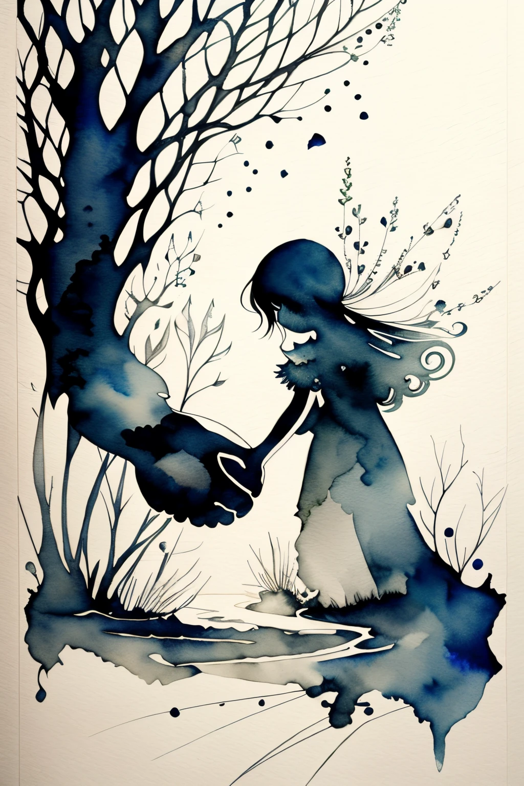 handshake, monochromes, Watercolor art, Beautiful and delicate, Design drawings, art by, The 8k quality, masutepiece, Fantastical