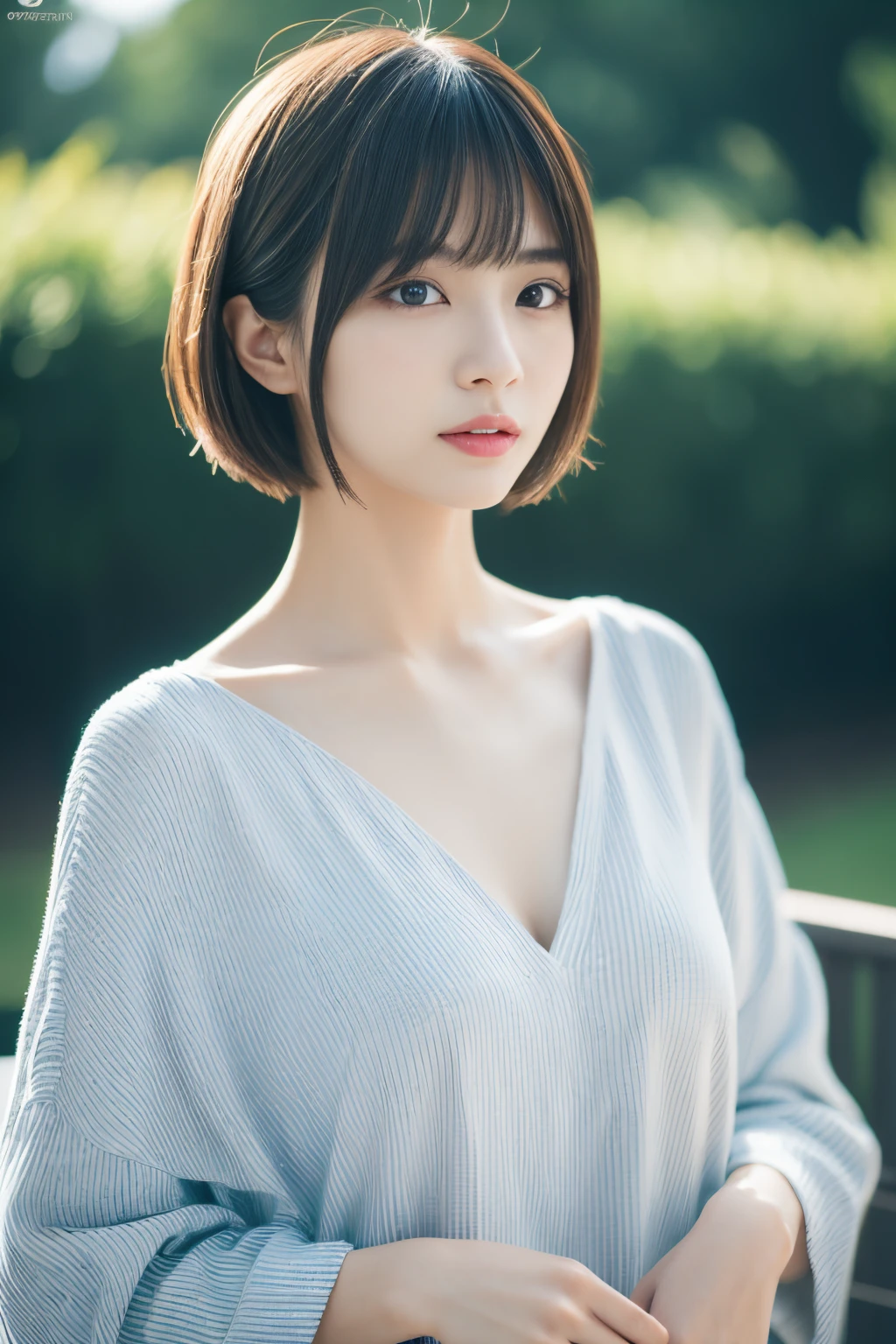 relaxing model、 Middle metaverse, 奈良美智, Japanese Models, Beautiful Asian Girl, With short hair, 2 4 years old female model, 4 k ], 4K], 2 7 years old, sakimichan, sakimichan