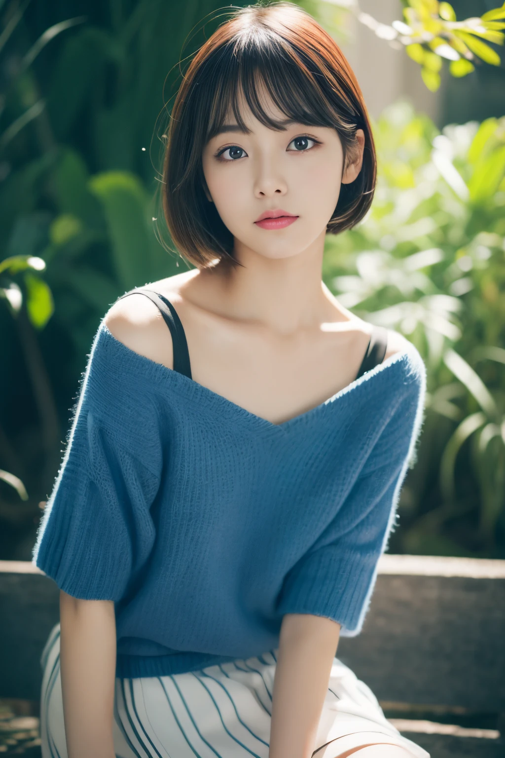 relaxing model、 Middle metaverse, 奈良美智, Japanese Models, Beautiful Asian Girl, With short hair, 2 4 years old female model, 4 k ], 4K], 2 7 years old, sakimichan, sakimichan