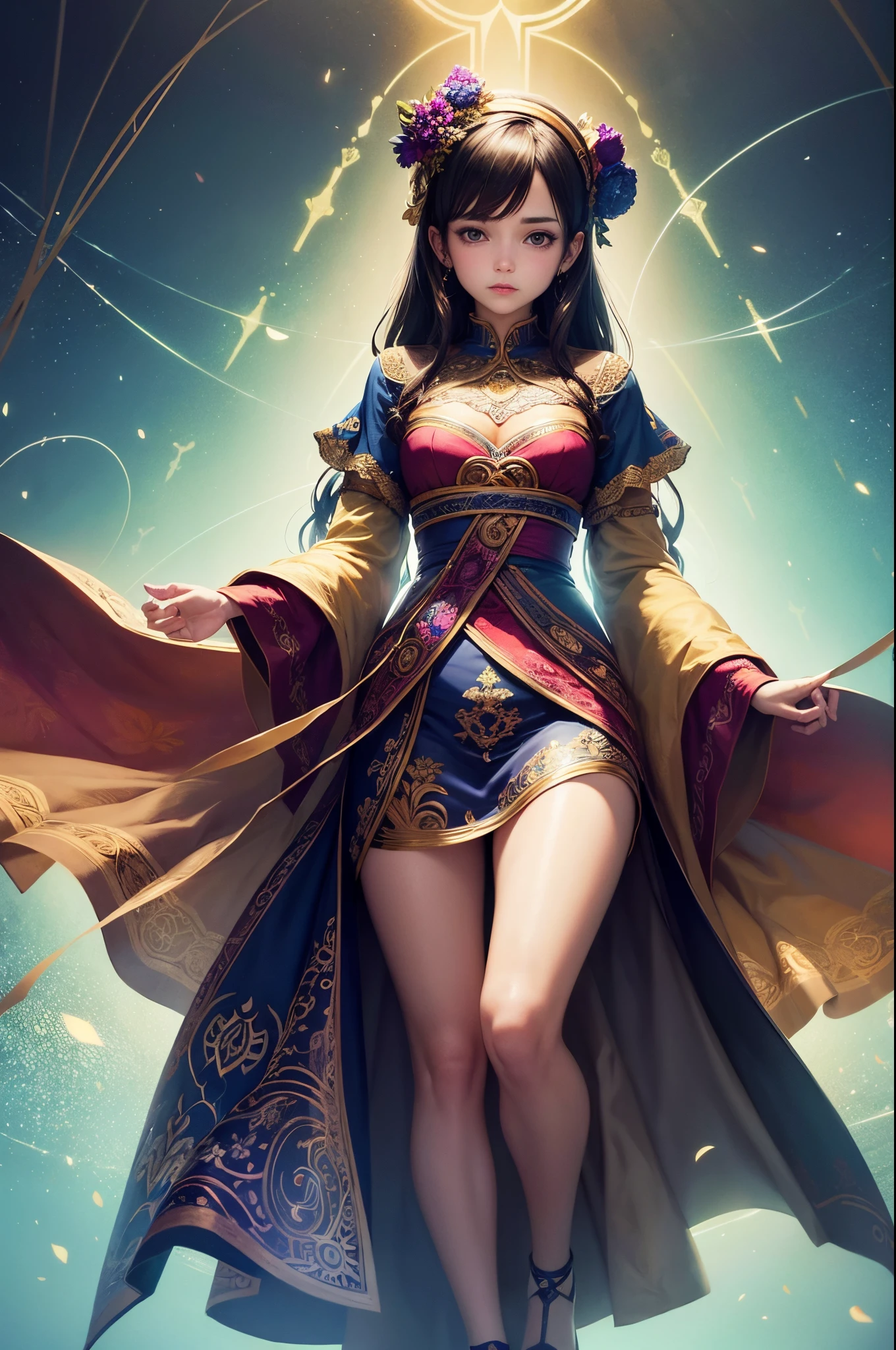 (masterpiece, top quality, best quality,official art, beautiful and aesthetic:1.2),(1girl:1.3), 1girl BREAK stained glass art, colored glass, lead lines, light transmission BREAK vibrant colors, intricate designs, luminous effects, spiritual ambiance